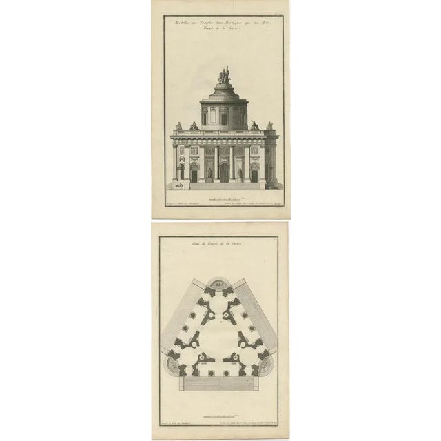 De Neufforge's Temple Designs, Engraving, 1770 For Sale - Image 6 of 6