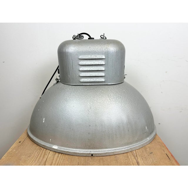 Large Oval Industrial Polish Factory Pendant Lamp from Predom Mesko, 1960s For Sale - Image 10 of 13