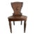 1950s English Oak Hall Chair With Heraldic Carved Crest For Sale