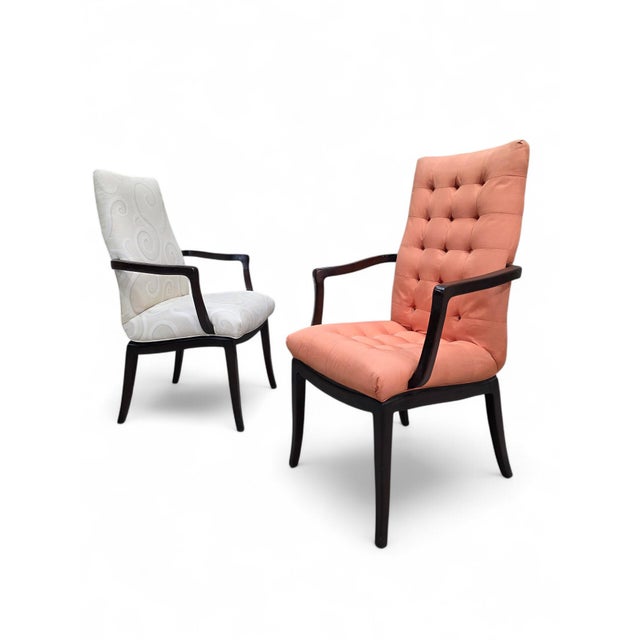 Mid 20th Century High Back Dining Chairs Attributed to Directional - 12 For Sale - Image 11 of 12