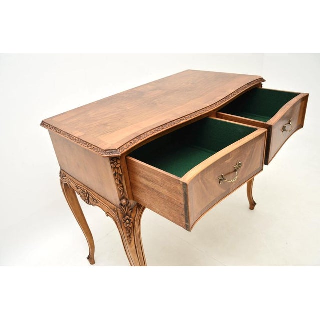French Walnut Console Table, 1920s For Sale - Image 9 of 10