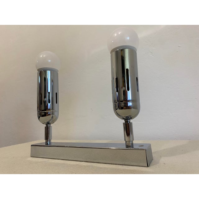 Vintage Adjustable Chrome Double Wall Light by Sijaj Hrastnik, Slovenia, 1990s For Sale - Image 6 of 11