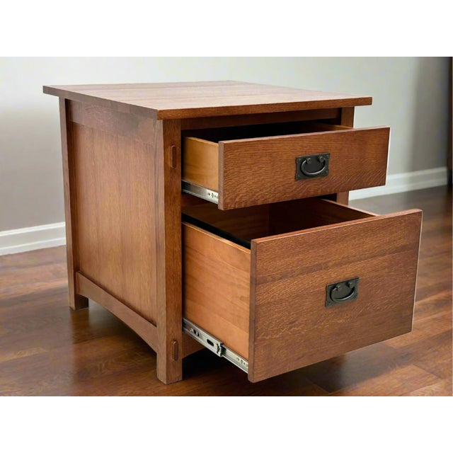 Mission Quarter Sawn Oak File Cabinet Michael Cherry For Sale - Image 4 of 6