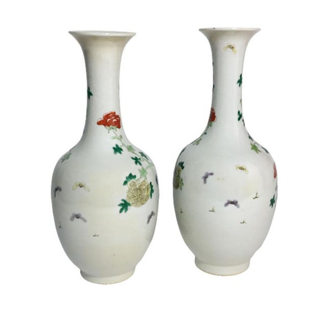 Famille Verte vases, Kangxi period, 1662-1722 Famille Verte, Kangxi 1662-1722 Chinese porcelain vases with beautiful...