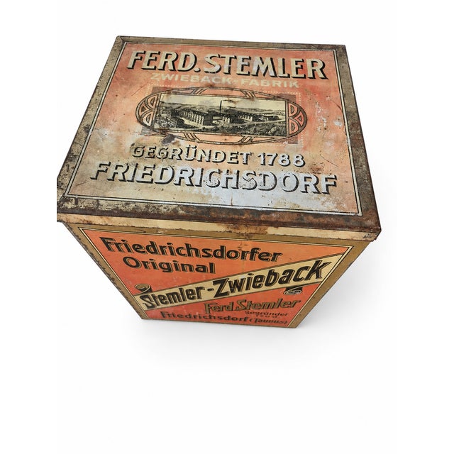 Rusk Tin from Stemler, Germany, 1920s For Sale - Image 3 of 10