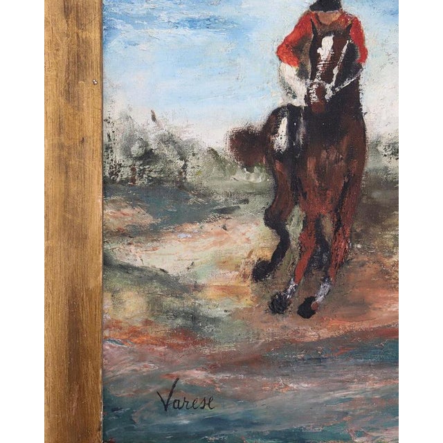 Giacomo Varese, Jockeys in Action, 1800s, Oil on Canvas For Sale - Image 3 of 11