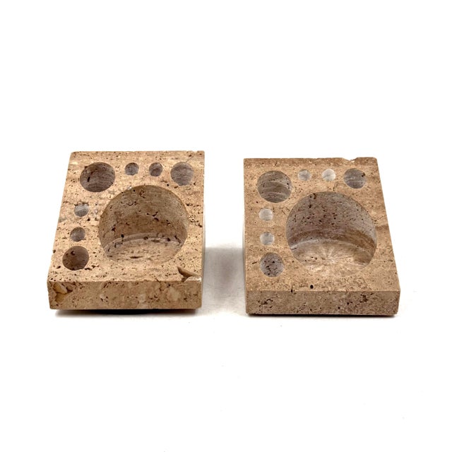 Travertine Desk Organizers by Enzo Mari for Danese, Italy, 1970s, Set of 2 For Sale - Image 12 of 17