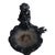 An antique cast iron birdbath, dating to approximately 1920, featuring a figural cherub and seashell motif. A charming...
