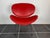 Red Lounge Chair in Vinyl, 1980 For Sale - Image 9 of 9