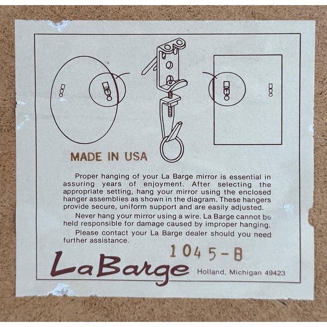 LaBarge Elgomise Chinnoiserie Reverse Gold Painted Mirror, 1986 For Sale - Image 17 of 18