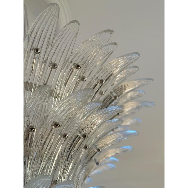 Glass Murano Glass Feather Prism Chandeliers in the style of Barovier, 2010s, Set of 2 For Sale - Image 7 of 13