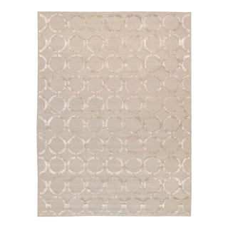 Pasargad Home Edgy Hand-Tufted Silk & Wool Area Rug- 4' X 6' For Sale