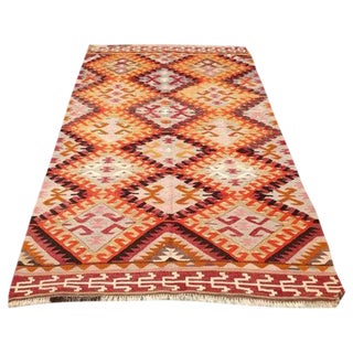 Vintage Turkish Kilim Rug - 5′9″ × 10′ For Sale
