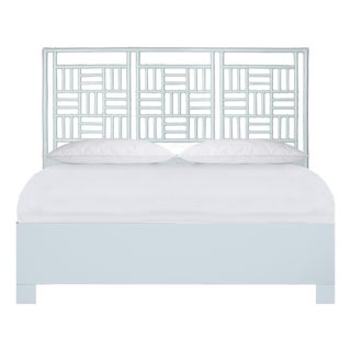 Finn Platform Bed King - Light Blue For Sale