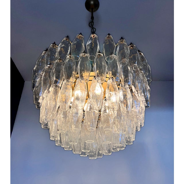 Murano Glass Chandelier with 111 Polyedry, 1990s For Sale - Image 15 of 18