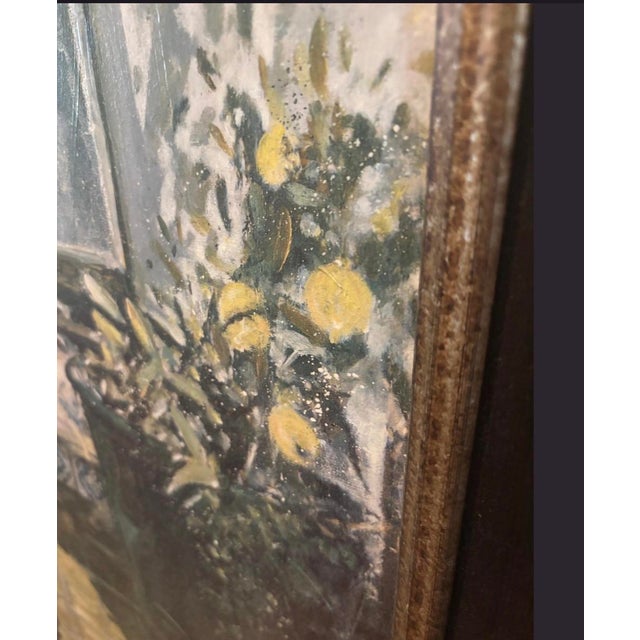 Dennis Carney Original Conservatory Interior Painting, Framed, 48" X 35.5" For Sale - Image 10 of 10