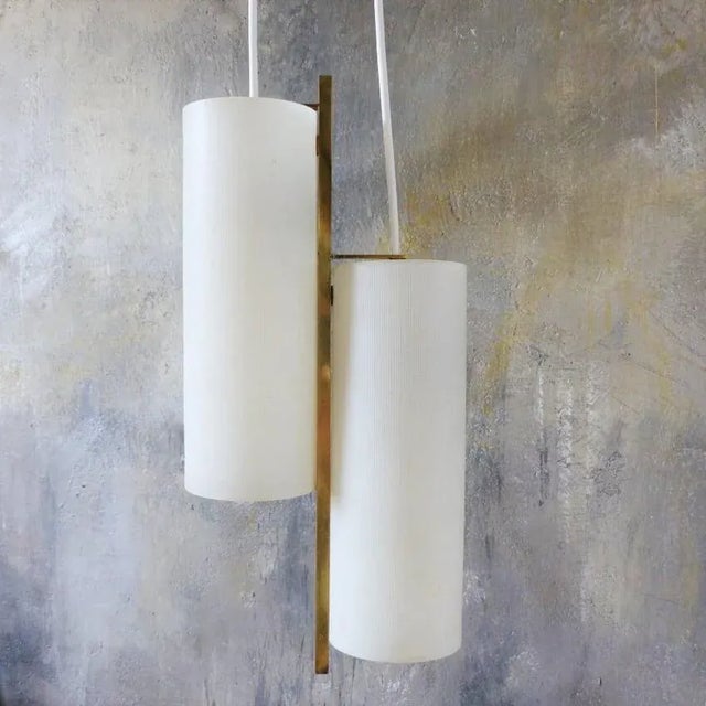 Scandinavian Ceiling Lamp in Brass and Opal Glass, 1950s For Sale - Image 15 of 18