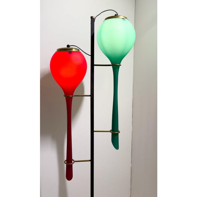 Stilnovo Floor Lamp, Italy, 1950s This piece is attributed to the mentioned designer/maker. It has no attribution mark and...