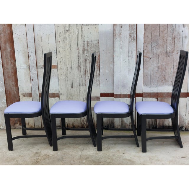 Set of 4 Model L4K 252 High-Back Dining Chairs by Liberty Furniture, Canada, 1980s For Sale - Image 10 of 13