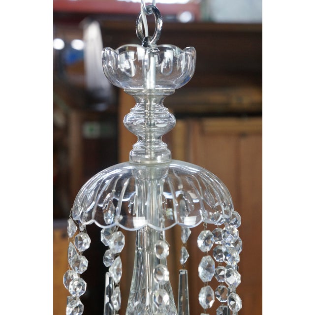 Vintage Maria Theresa European Bohemian Crystal 6 Arm Candlestick Chandelier For Sale - Image 9 of 18