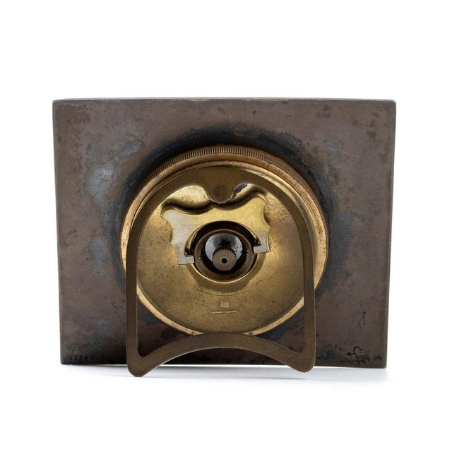 Metal Art Deco Table Clock from Henry Capt Genève, 1930s For Sale - Image 7 of 14