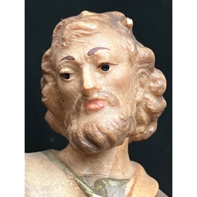 Celebrate the season with this charming vintage 7-piece nativity set, hand-carved and exquisitely hand-painted in rich,...