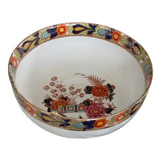 Antique Frederich Rhead Wood & Sons Wincanton Imari Style Large Serving Bowl For Sale