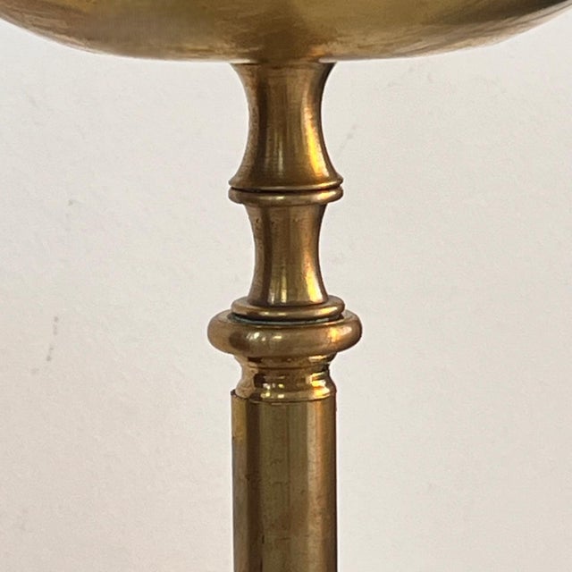 Mid-Century Modern Italian Floor Lamp in Brass and Opaline Glass, 1950s For Sale - Image 6 of 9