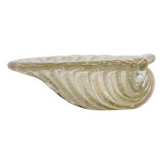 Vintage Italian Handmade Murano Glass Shell Centerpiece or Vase For Sale