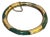 Spinach Jade / Gold Plated Bangle Bracelet For Sale
