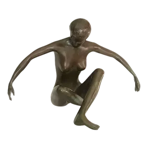 Mid 20th Century Bronze Female Nude Sculpture