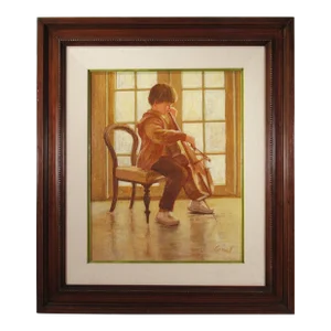 Helen Rayburn Caswell, Boy Playing Cello, ca. 1970