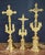 Gilt Bronze Altar Crosses, 19th Century, Set of 3 For Sale - Image 4 of 5