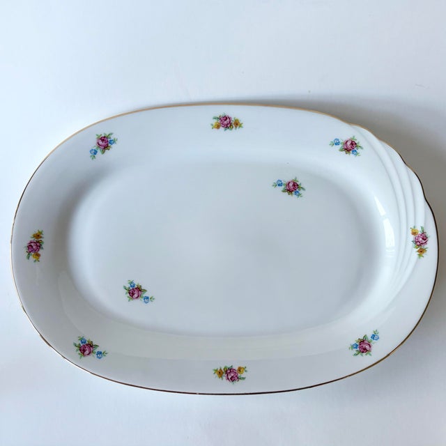 Vintage German Winterling Porcelain Shabbat Candlesticks With Matching Tray, Set of 3 For Sale - Image 9 of 12