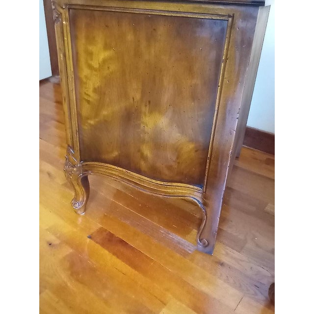 Rare Vintage Henredon Solid Walnut Pair of Nightstands For Sale - Image 11 of 16