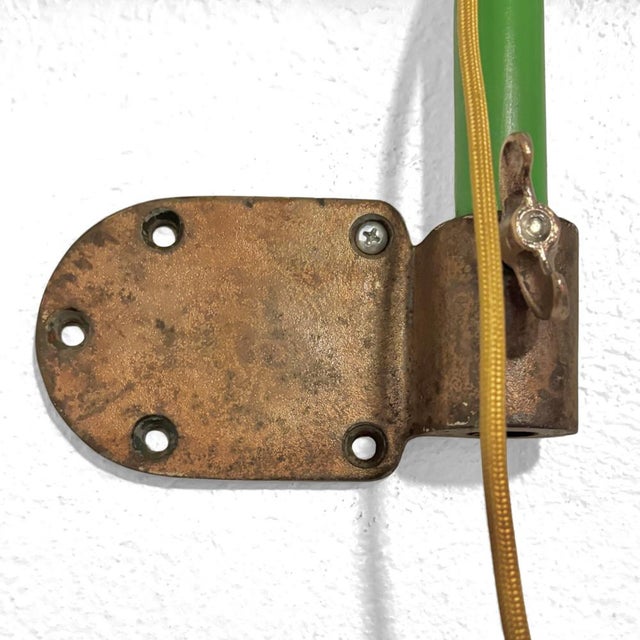 Modernist Adjustable Wall Lamp in Steel and Brass from Upsala Armaturfabrik, Sweden, 1940s For Sale - Image 12 of 15