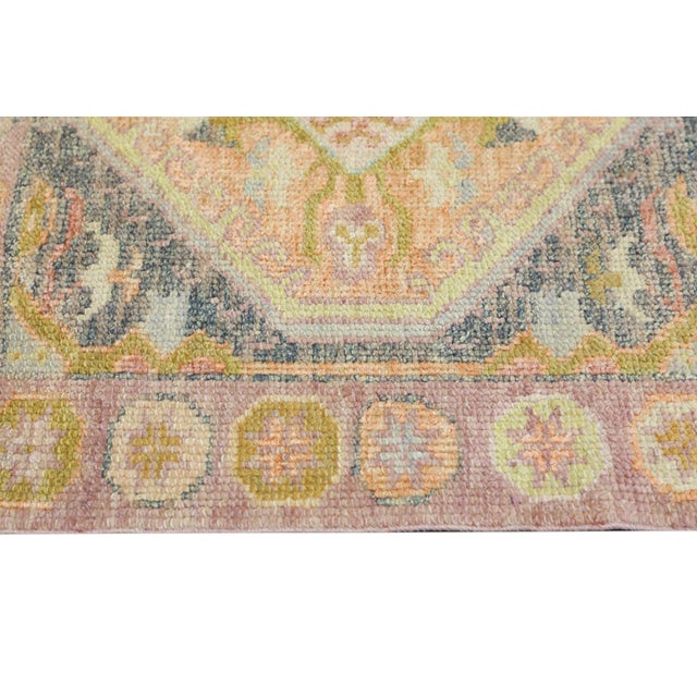 Oriental Hand Knotted Rug Turkish Oushak 2'4" x 3'1" For Sale - Image 4 of 9