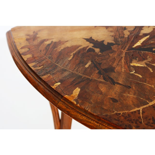Antique French Art Nouveau Side Table by Emile Galle, 1900 For Sale - Image 13 of 15