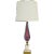 Reeded Amethyst & Aquamarine Murano Glass Table Lamp With Carrera Marble Base For Sale