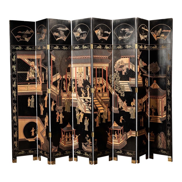 1940s Vintage Chinese Coromandel Screen For Sale