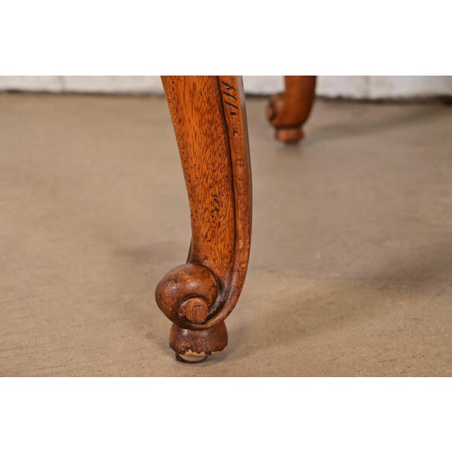 Baker Furniture French Provincial Louis XV Carved Walnut Dining Chairs, Set of Six For Sale - Image 11 of 15