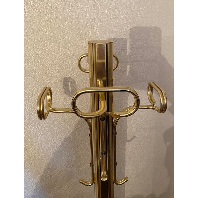Hollywood Regency Golden Freestanding Coat Rack For Sale - Image 6 of 18