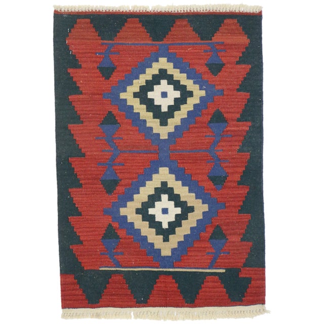 Vintage Persian Shiraz Kilim Rug - 02'00 X 02'11 For Sale - Image 9 of 9