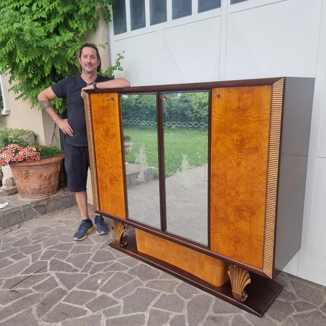 Art Deco Walnut and Ash Bar Sideboard, 1940s For Sale - Image 11 of 13