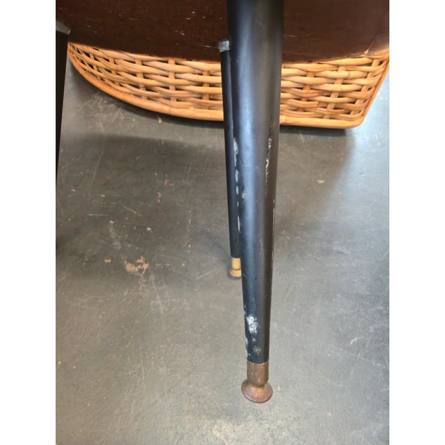Wood Vintage Stone and Resin Top Side Table For Sale - Image 7 of 8