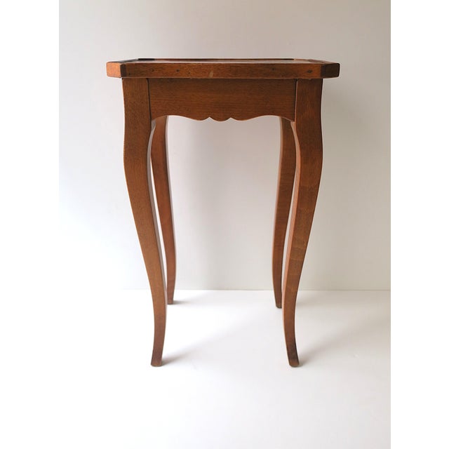 Rococo Style End Side Accent Table With Burl Top, Small For Sale - Image 10 of 14