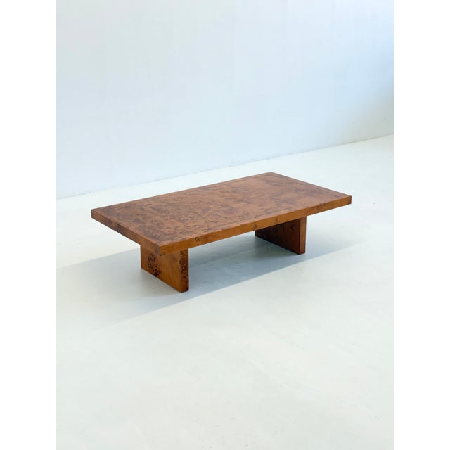 1960s Vintage Coffee Table in Burl Wood by Smania, 1960s For Sale - Image 5 of 14