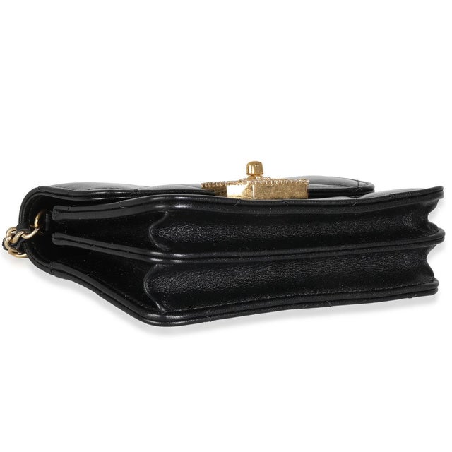 1950s Black Quilted Calfskin Strass Mini Flap Bag For Sale - Image 5 of 9