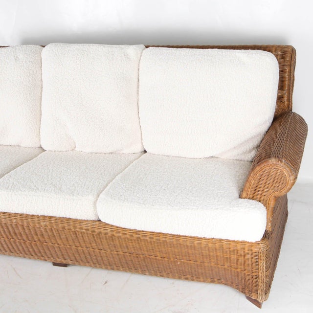 Vintage Wicker Lounge Set, 1970s, Set of 3 For Sale - Image 15 of 18