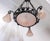 Muller Frères Art Deco Lunéville Pink Frosted and Wrought Iron Chandelier 1925 by Muller Frères, 1920s For Sale - Image 4 of 15